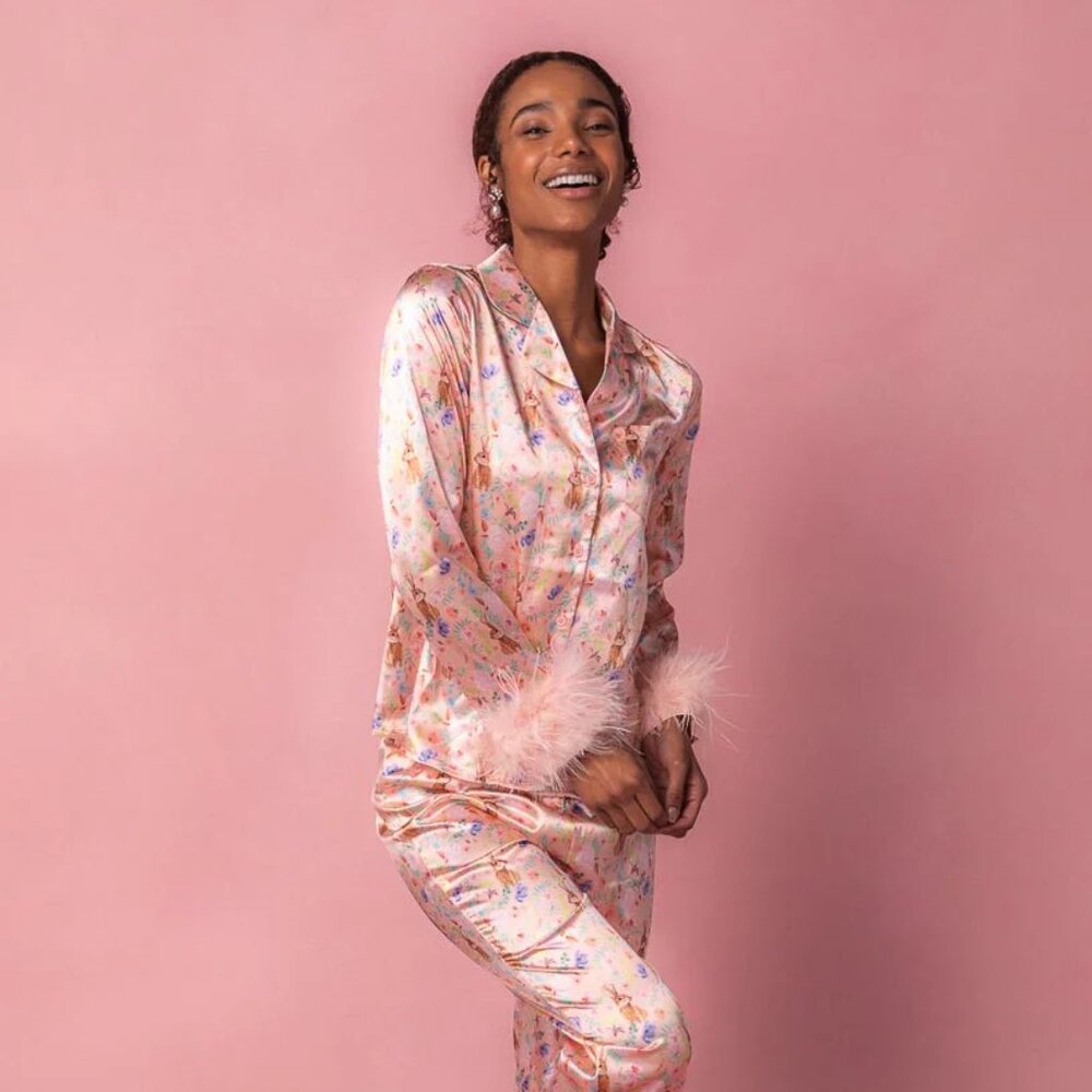 Ivy City- Bella Bunny Pajamas with Feathers- Size 2x